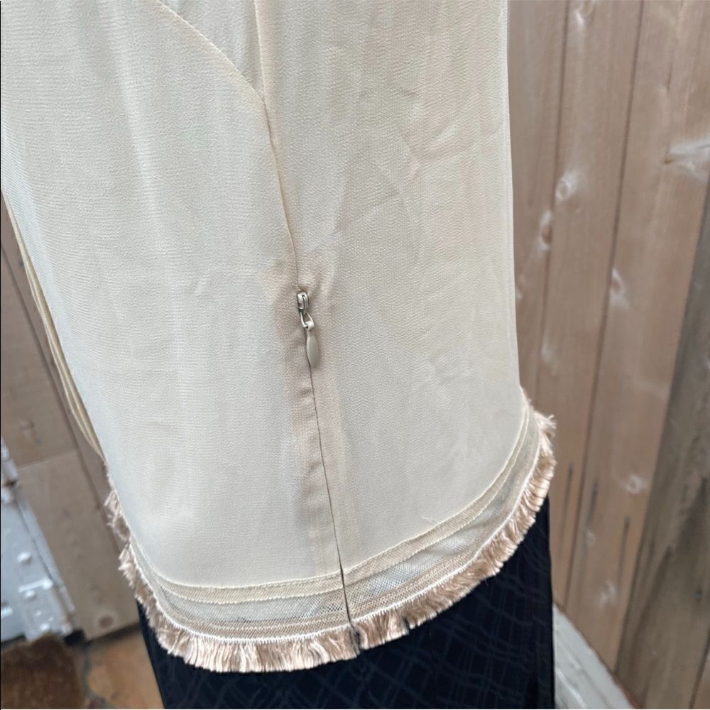 SANDRO HANAE CHIFFON MAXI DRESS BLK BLUSH Size 2 - Picture 6 of 16